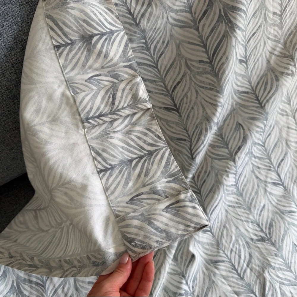 West Elm Woodlands print 100% cotton curtain panels